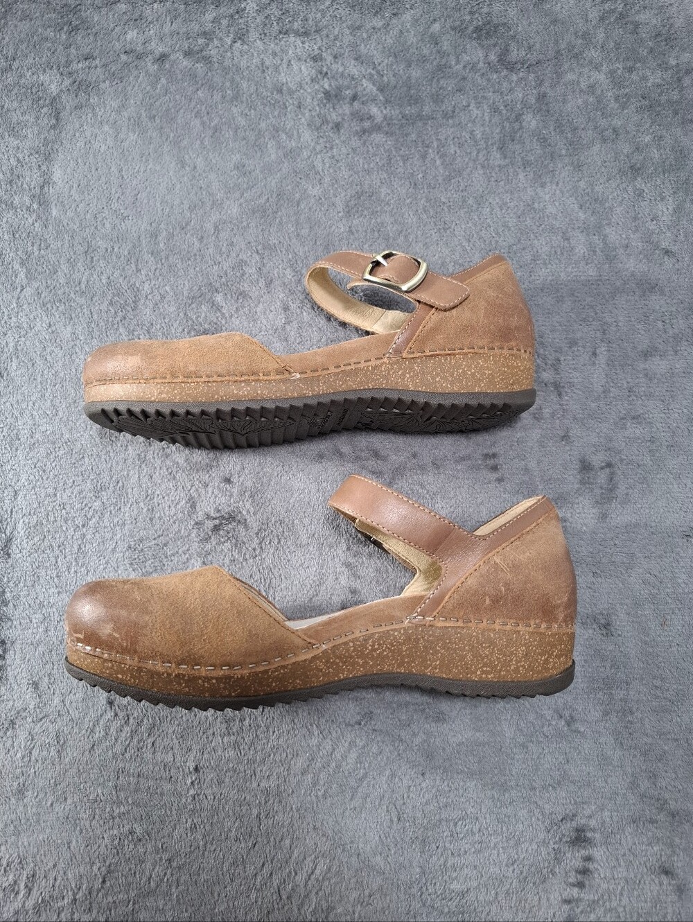 Dansko Mae Women's Tan burnished Suede Mary Jane Lightweight Boho Neutral 10.5 - Picture 14 of 16